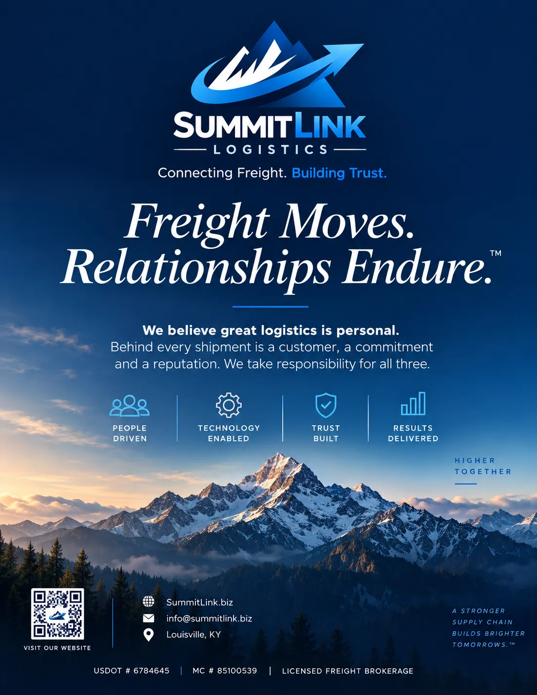 Back of the Summit Link Freight Brief: Freight moves, relationships endure
